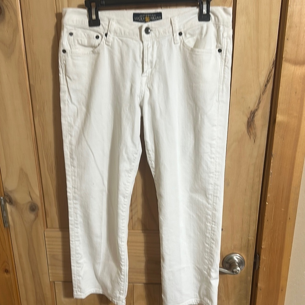 Lucky Brand Cropped White Jeans
